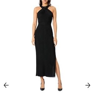 Hervé Léger Halter Neck Twisted‎ Drape Gown